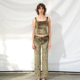CALI - Velvet devoré printed tank top