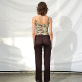 CALI - Velvet tank top with devoré detail