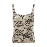 CALI - Velvet tank top with devoré detail