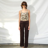 CALI - Velvet tank top with devoré detail