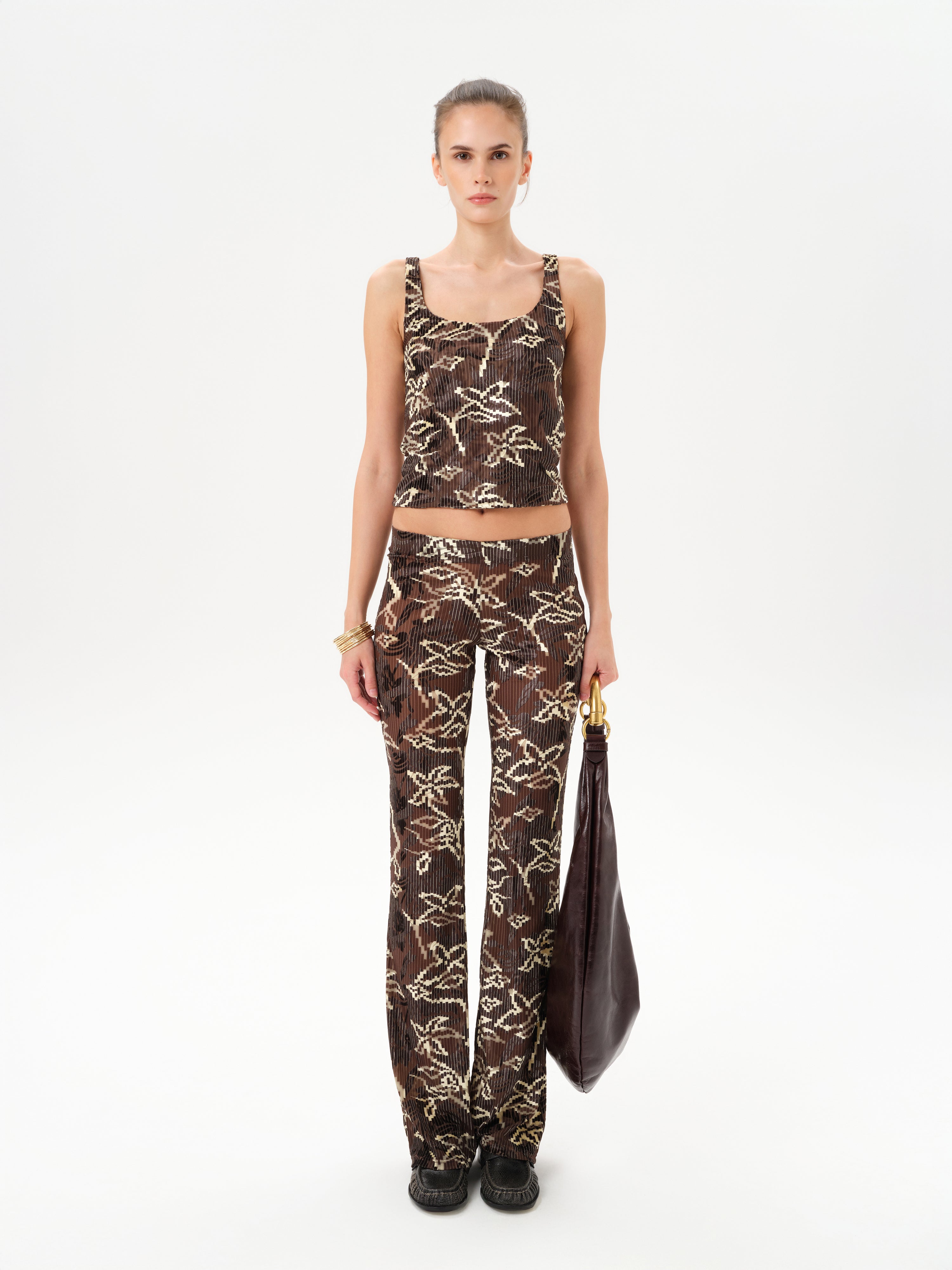 CALI - Velvet devoré printed tank top by SIEDRÉS | Official website