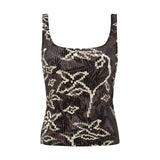 CALI - Velvet devoré printed tank top