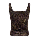 CALI - Velvet devoré printed tank top