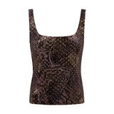 CALI - Velvet devoré printed tank top