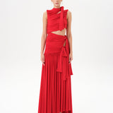CAMILLA - Maxi jersey dress with cut-out design