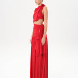 CAMILLA - Maxi jersey dress with cut-out design