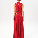 CAMILLA - Maxi jersey dress with cut-out design