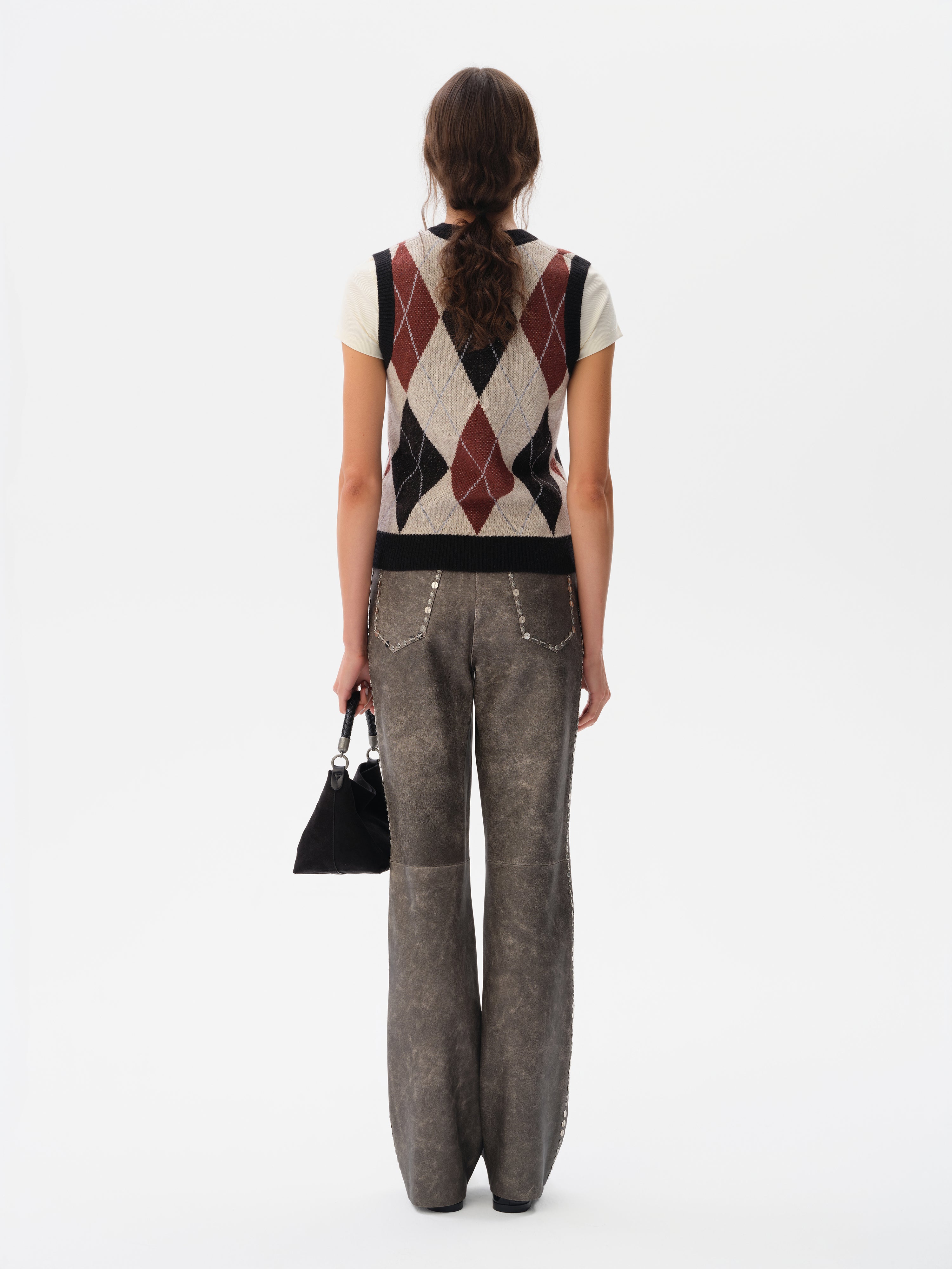 CARINA - Cashmere-wool blend semi-buttoned vest