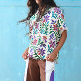 CARLOS - Lace-up polo shirt with frindged raw edges
