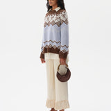 CELESTE - Wool jacquard-knit sweater