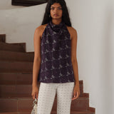 CLEM - Open-back draped top