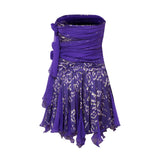 DALY - Ruched printed strapless dress