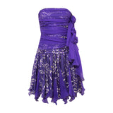 DALY - Ruched printed strapless dress