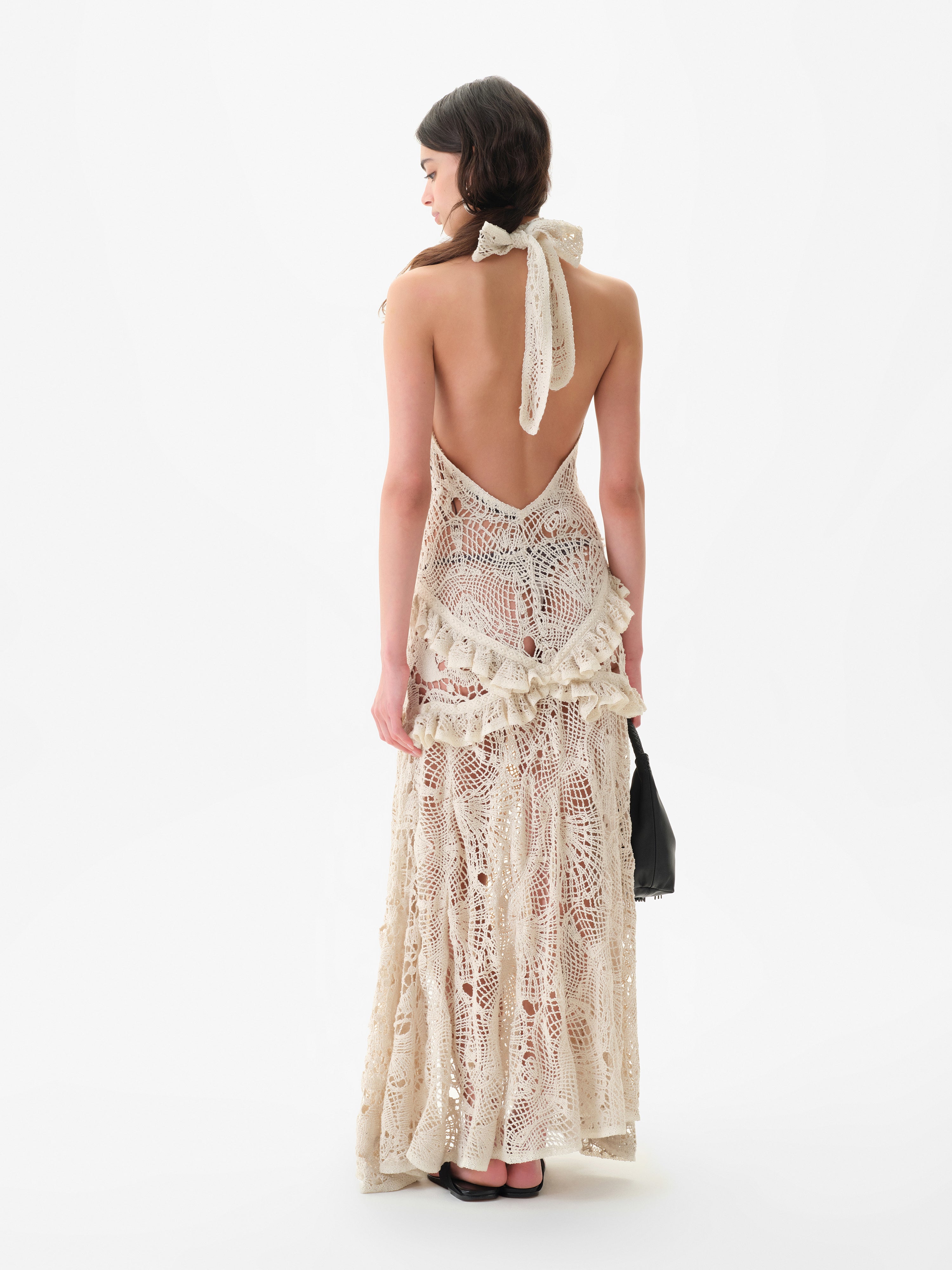 maxi dress halterneck Erin | RED Halter-Neck Maxi Dress With Cut-Out Detail