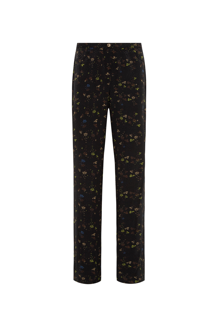 ELZA - Low-rise floral-print straight-leg pants