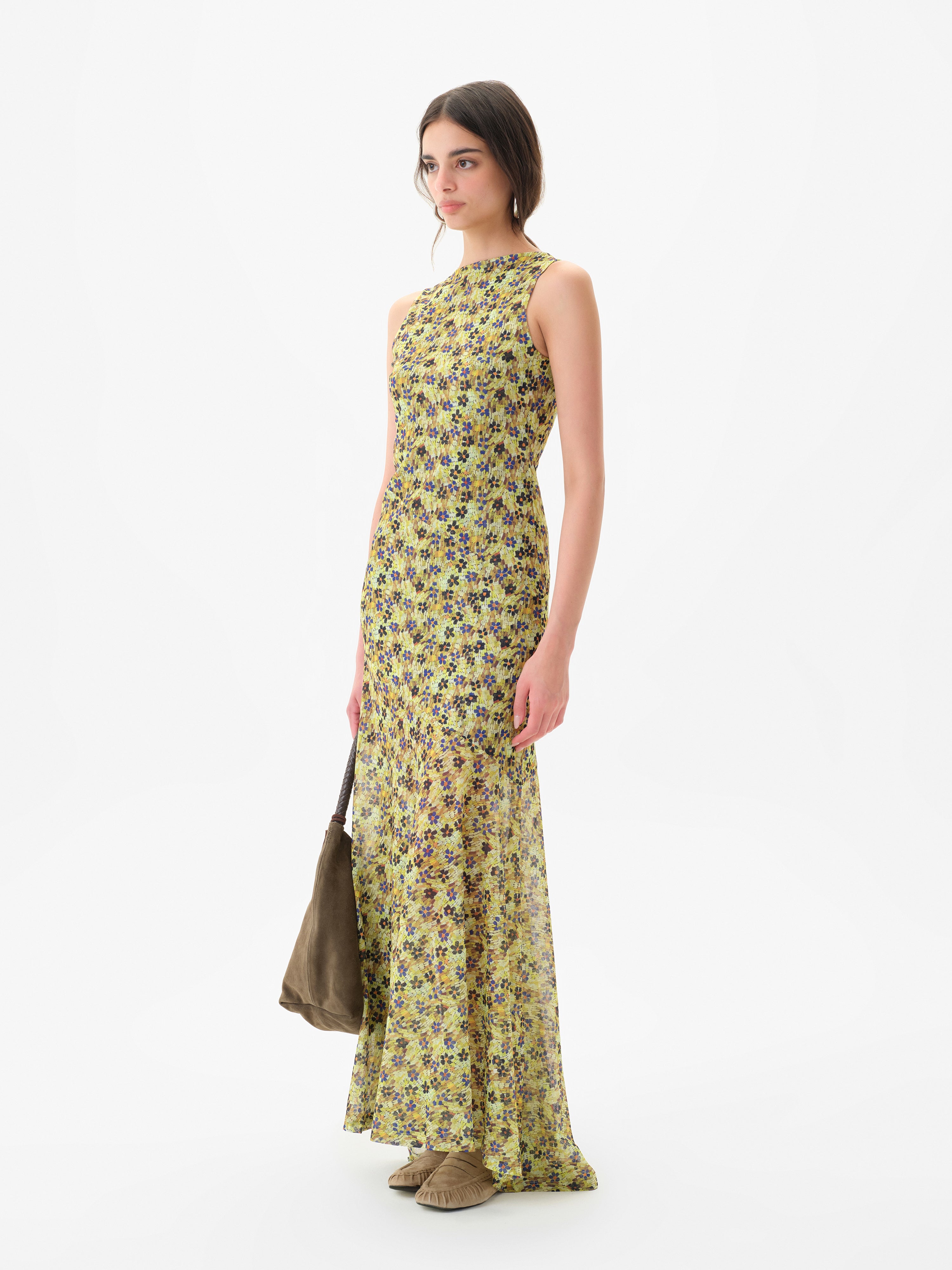 FENS - Floral print open-back mesh maxi dress by SIEDRS | Official website FENS - Floral print open-back mesh maxi dress by SIEDRS | Official website
