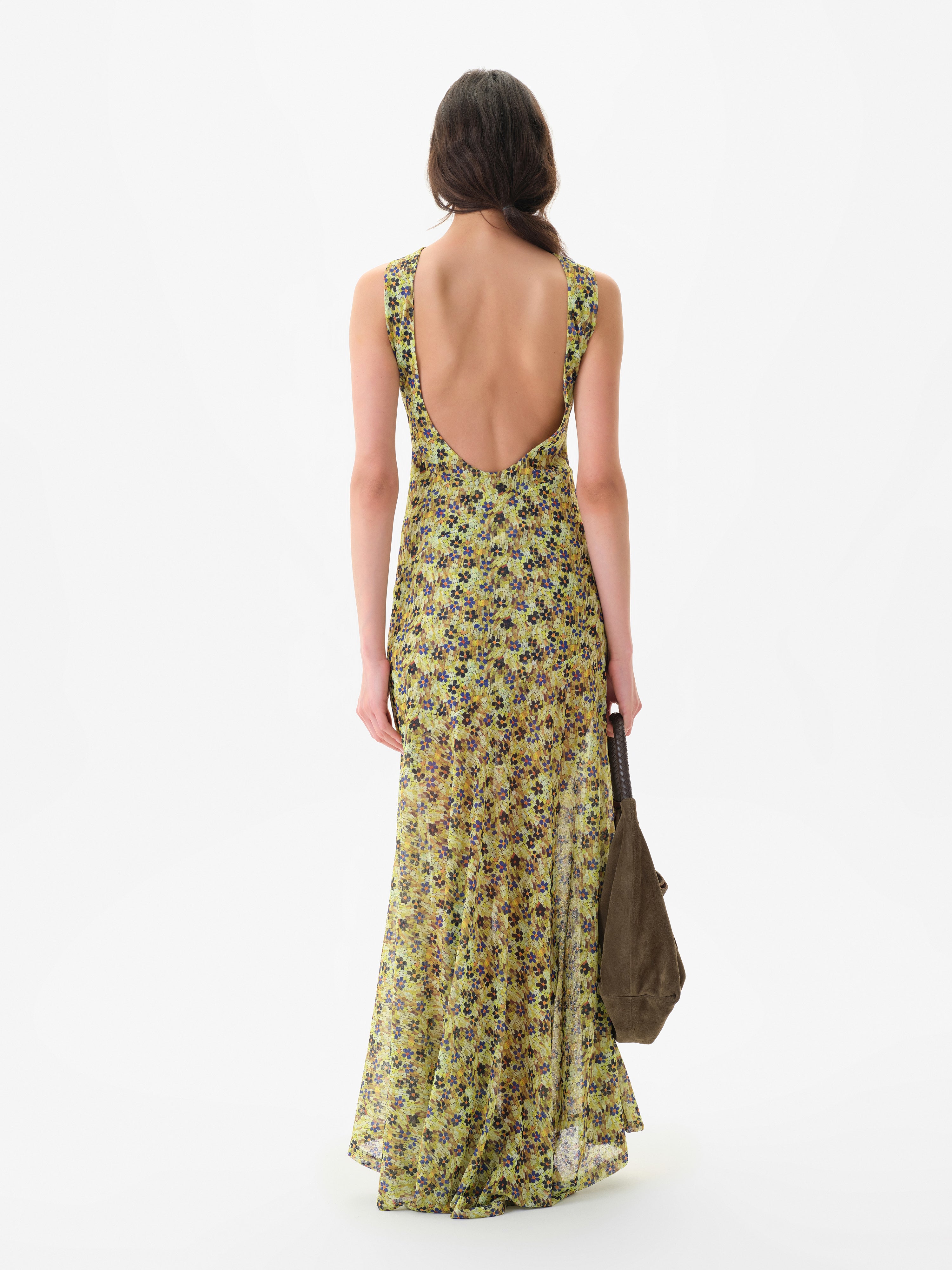 floral dress mesh FENS