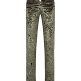 FERN - Low-rise velvet devoré pants