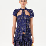 FIORA - Open-back ruched top