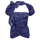 FIORA - Open-back ruched top