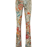 FLO - Floral-print devoré flare-leg pants