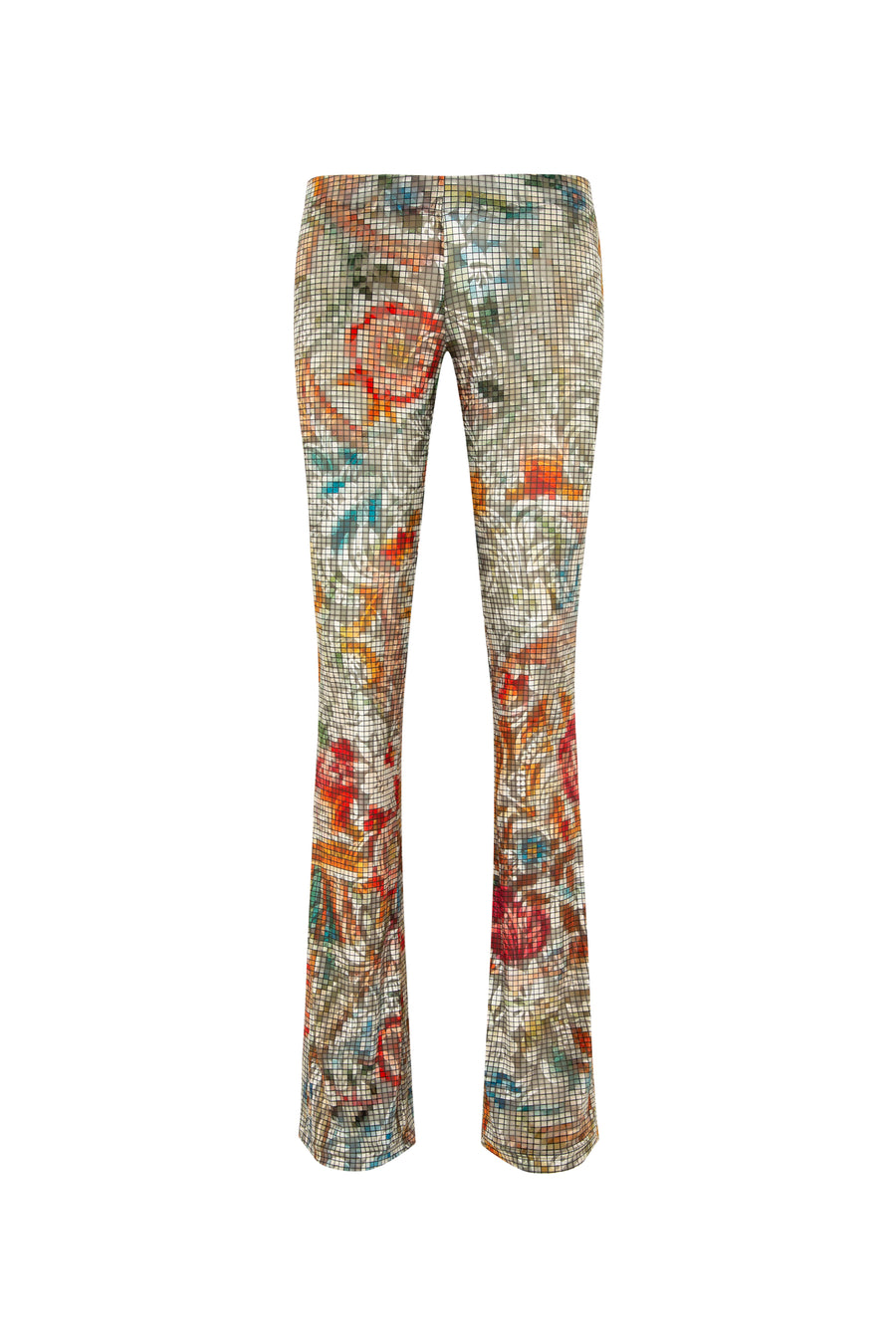 FLO - Floral-print devoré flare-leg pants