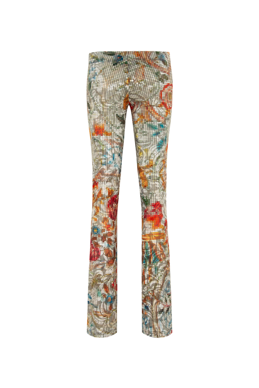 FLO - Floral-print devoré flare-leg pants