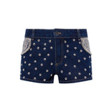 FLOW - Mini denim short with studs