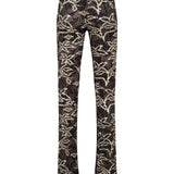 FLO - Low-rise printed velvet pants