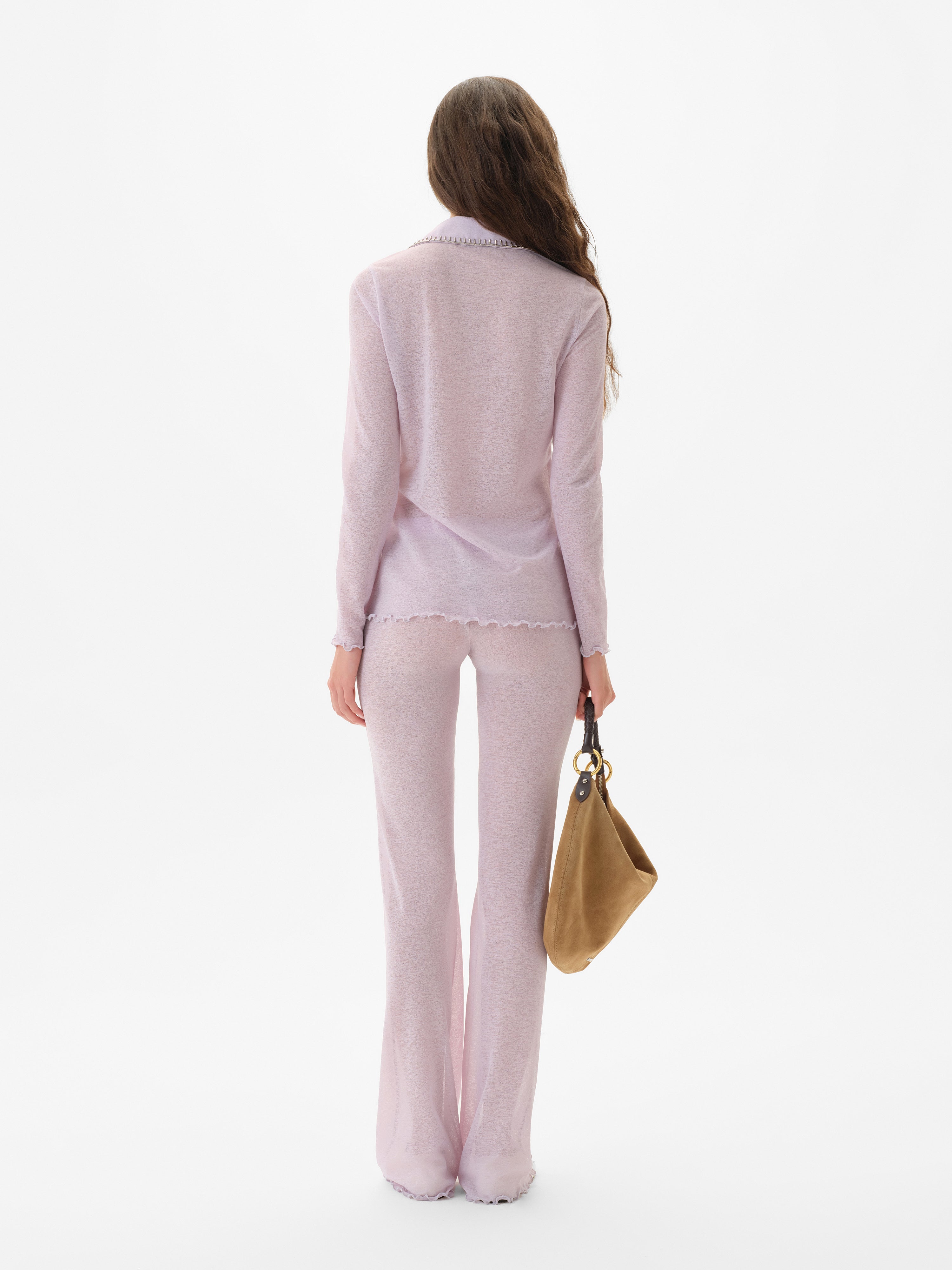 FLO - Semi sheer full length pants with drawcord