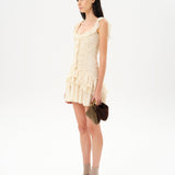 GEMMA - Mini dress with all-over ruched texture