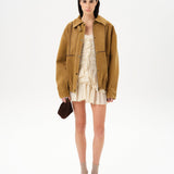 GEMMA - Mini dress with all-over ruched texture