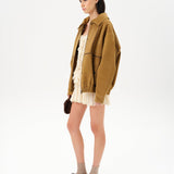 GEMMA - Mini dress with all-over ruched texture