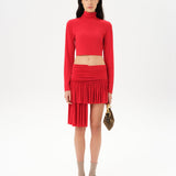 GEORGIE - Long sleeve cropped turtleneck top