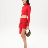 GEORGIE - Long sleeve cropped turtleneck top