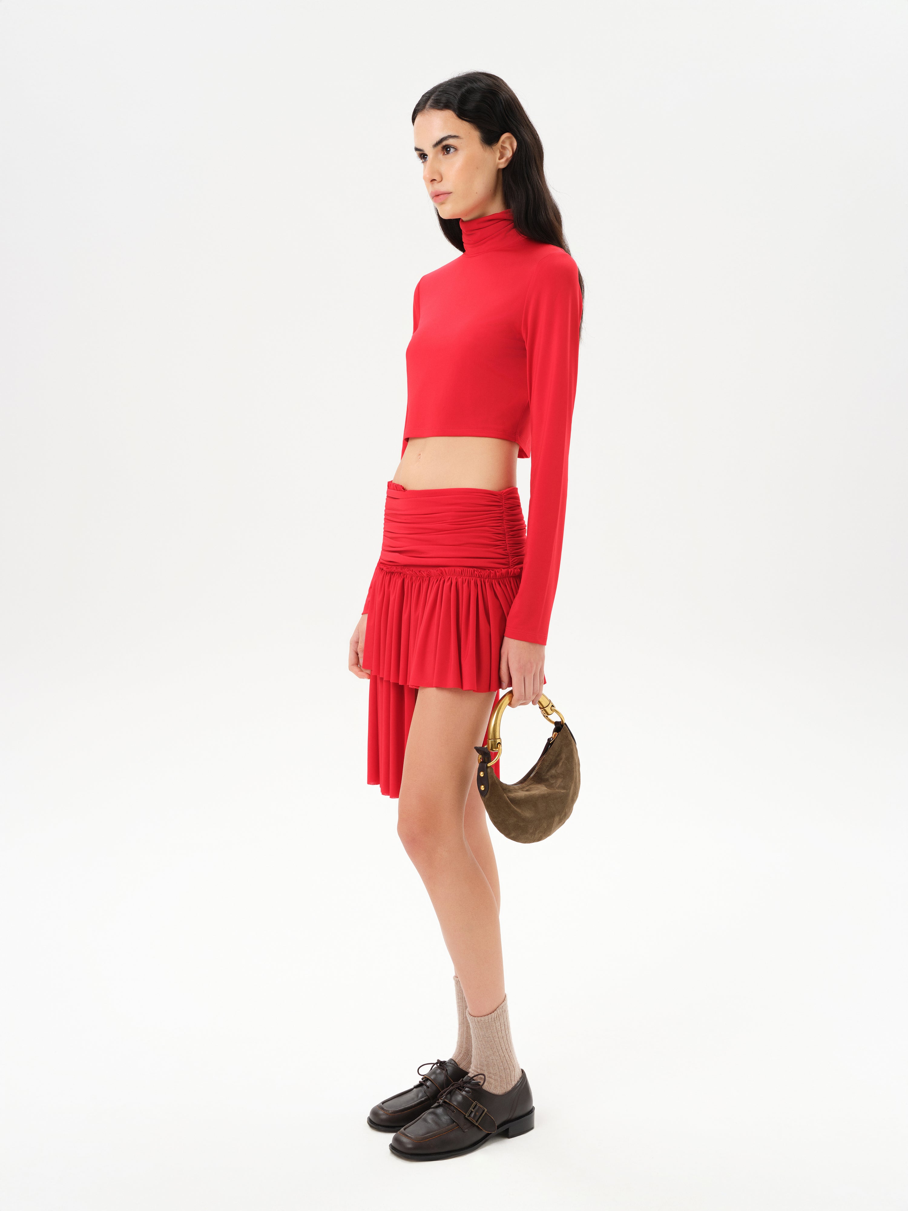 GEORGIE - Long sleeve cropped turtleneck top