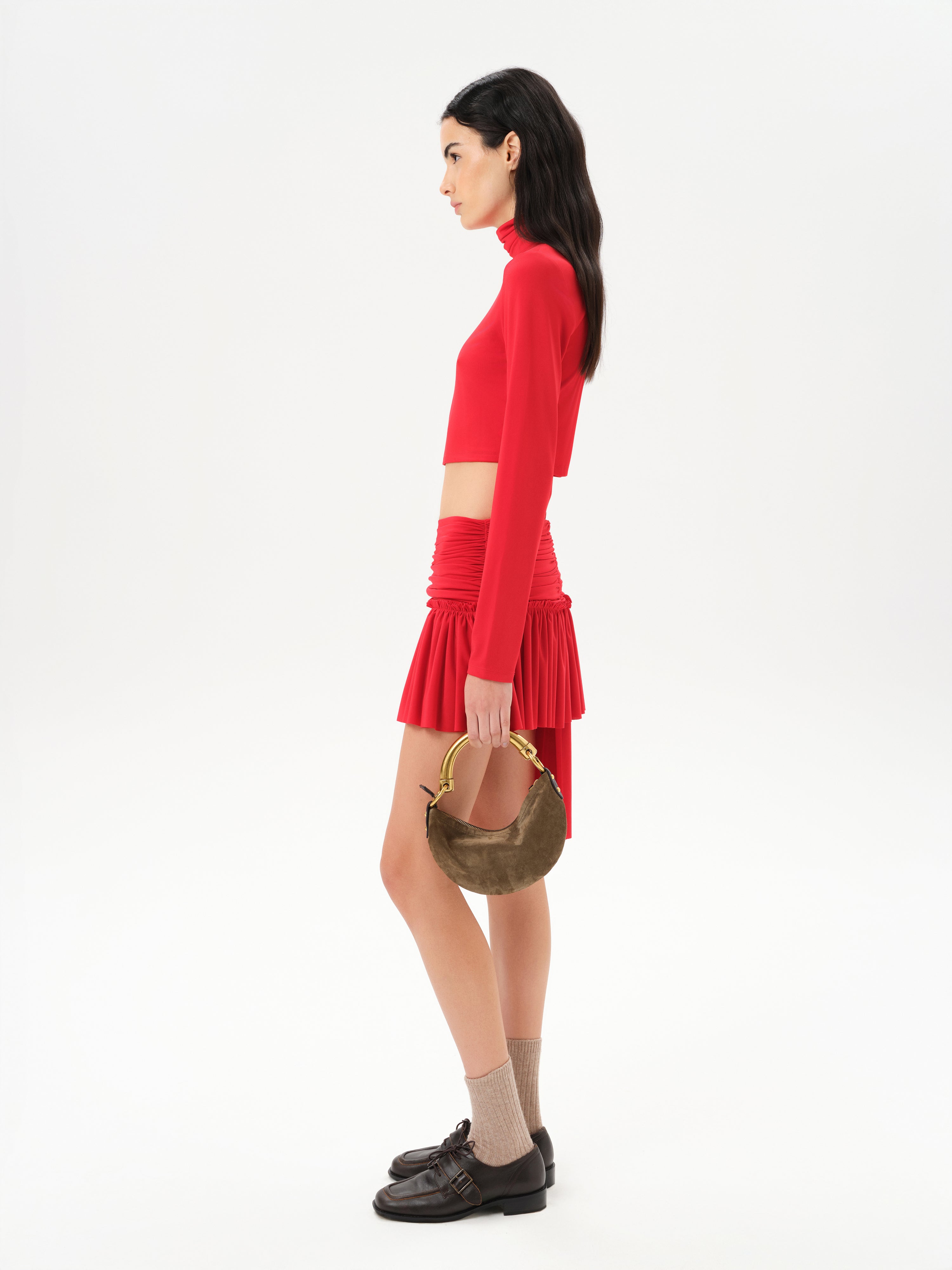 GEORGIE - Long sleeve cropped turtleneck top