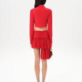 GEORGIE - Long sleeve cropped turtleneck top