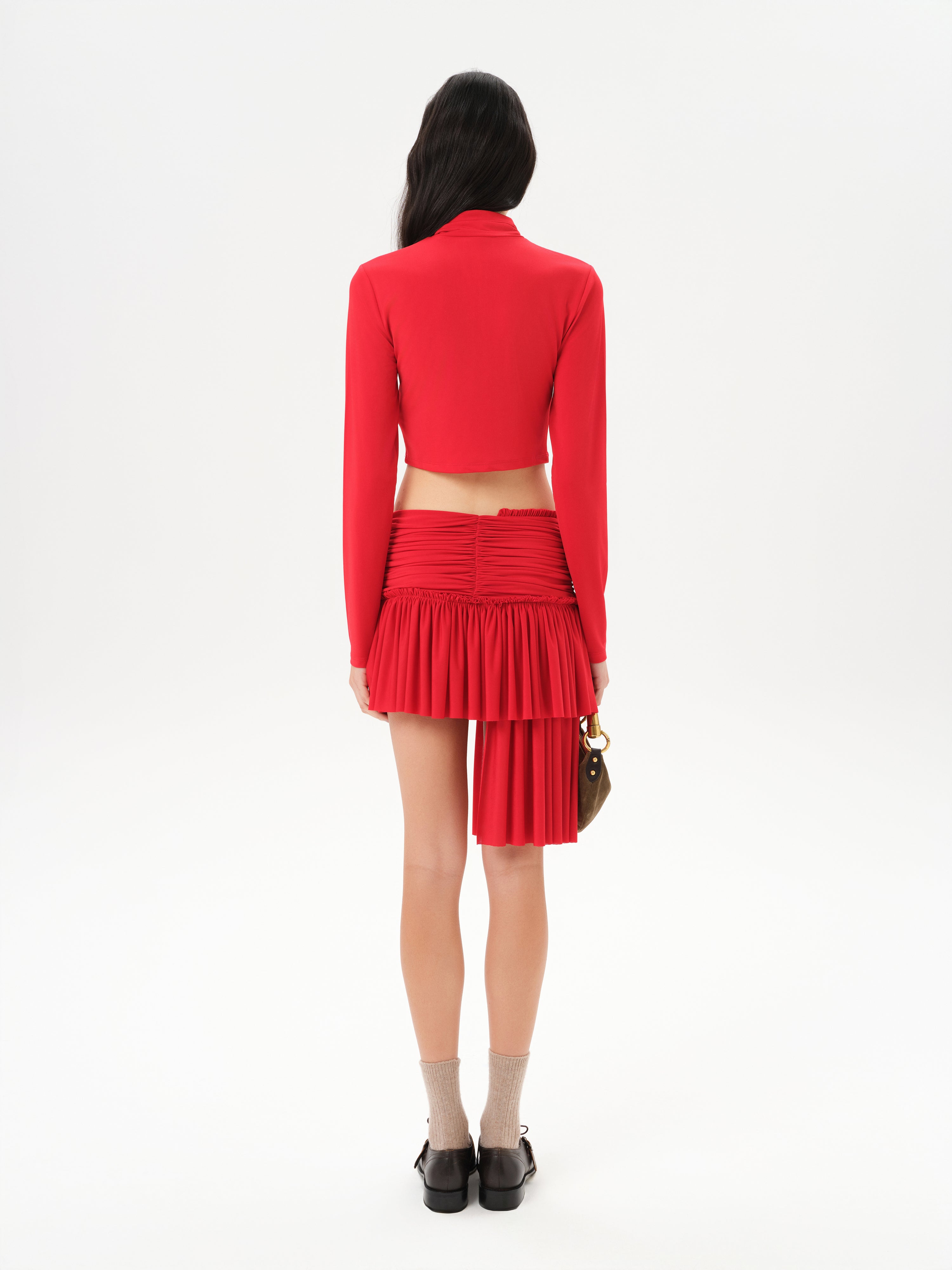 GEORGIE - Long sleeve cropped turtleneck top