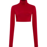 GEORGIE - Long sleeve cropped turtleneck top