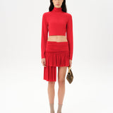 GIGI - Asymmetric jersey mini skirt