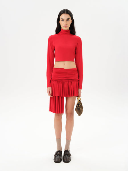 GIGI - Asymmetric jersey mini skirt by SIEDRÉS | Official website