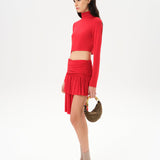 GIGI - Asymmetric jersey mini skirt