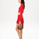 GIGI - Asymmetric jersey mini skirt