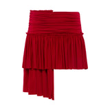 GIGI - Asymmetric jersey mini skirt