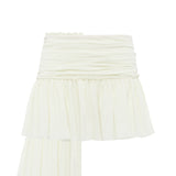 GIGI - Ruched mesh mini skirt