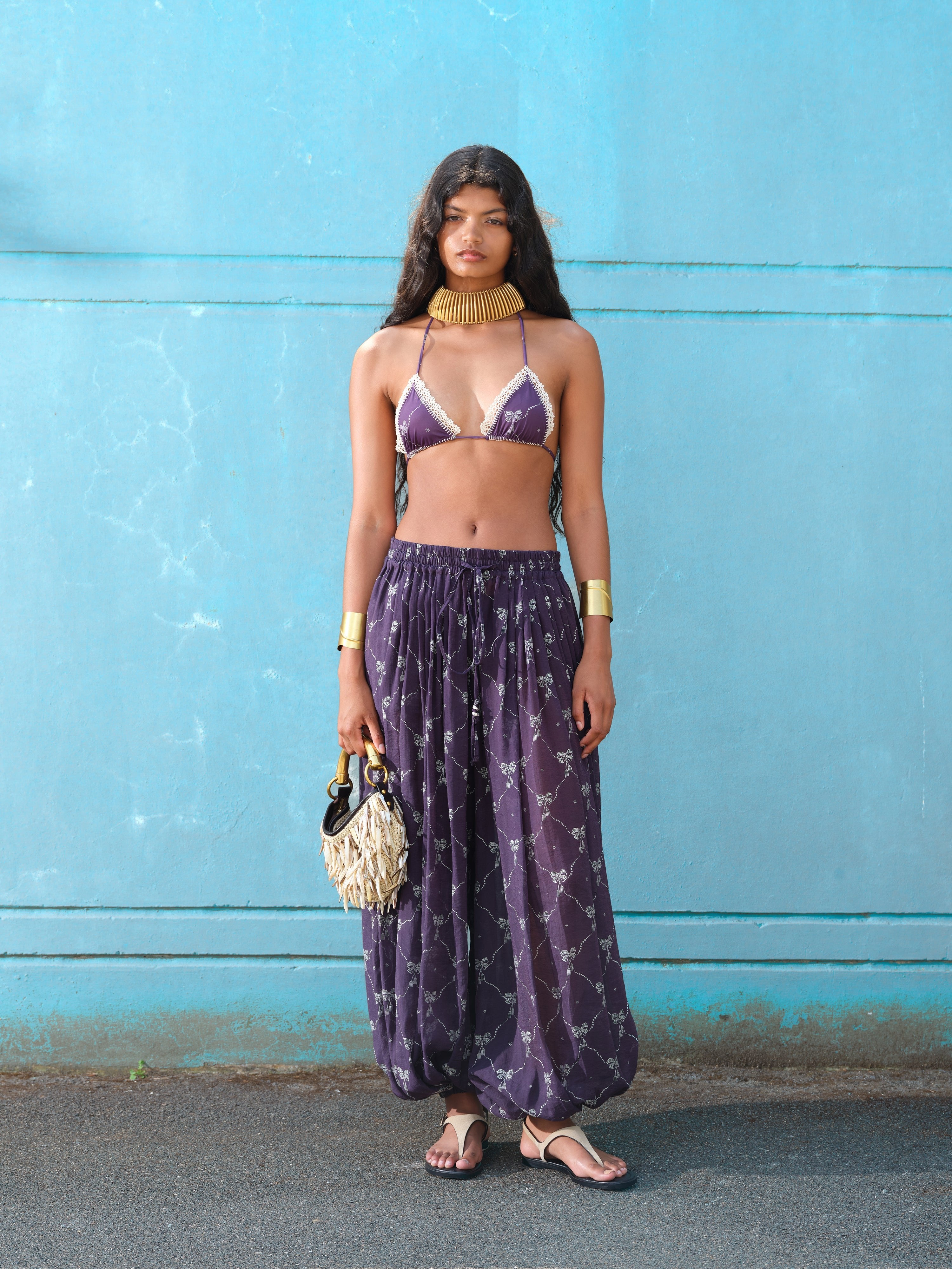 HELIA - Printed voile balloon pants