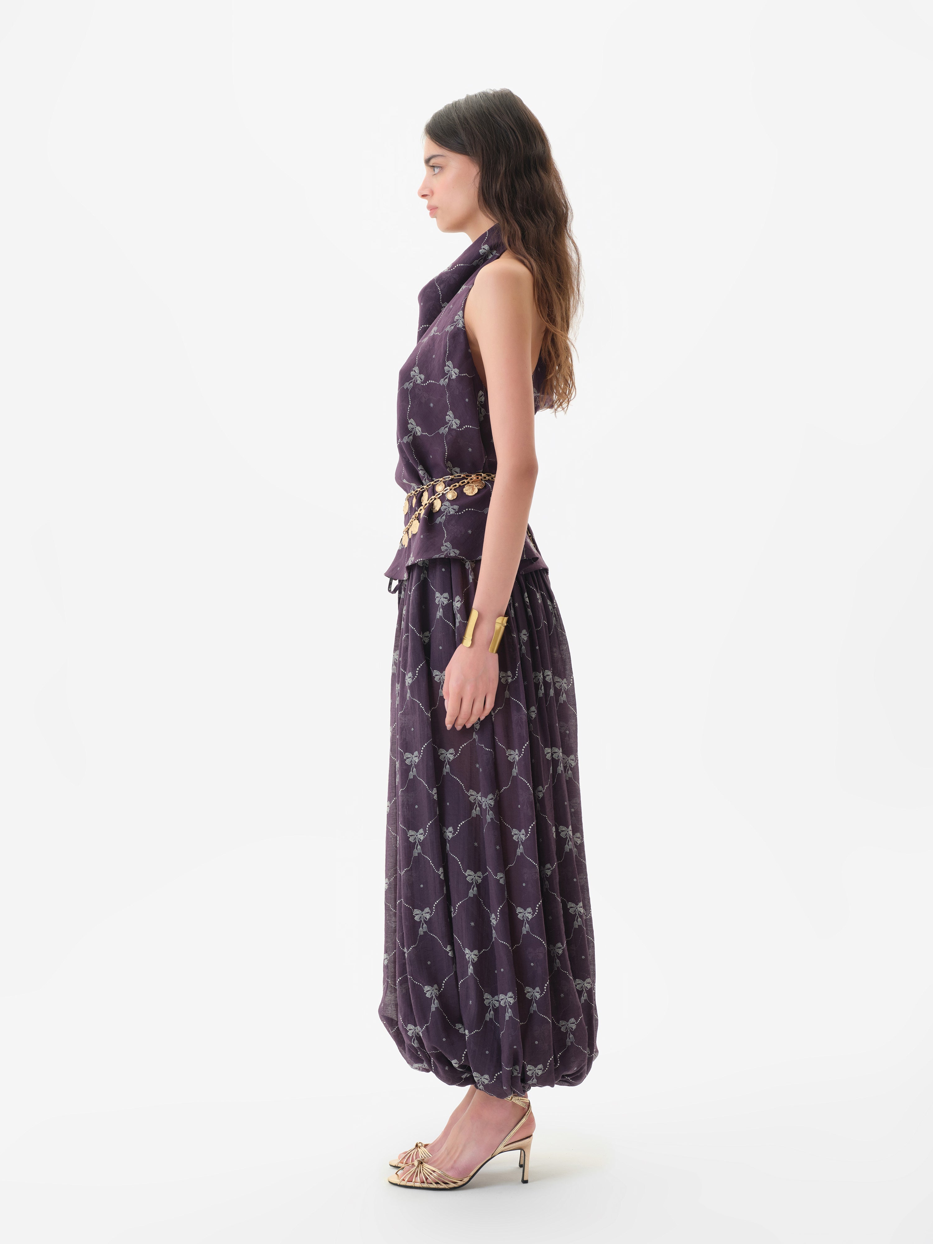 HELIA - Printed voile balloon pants
