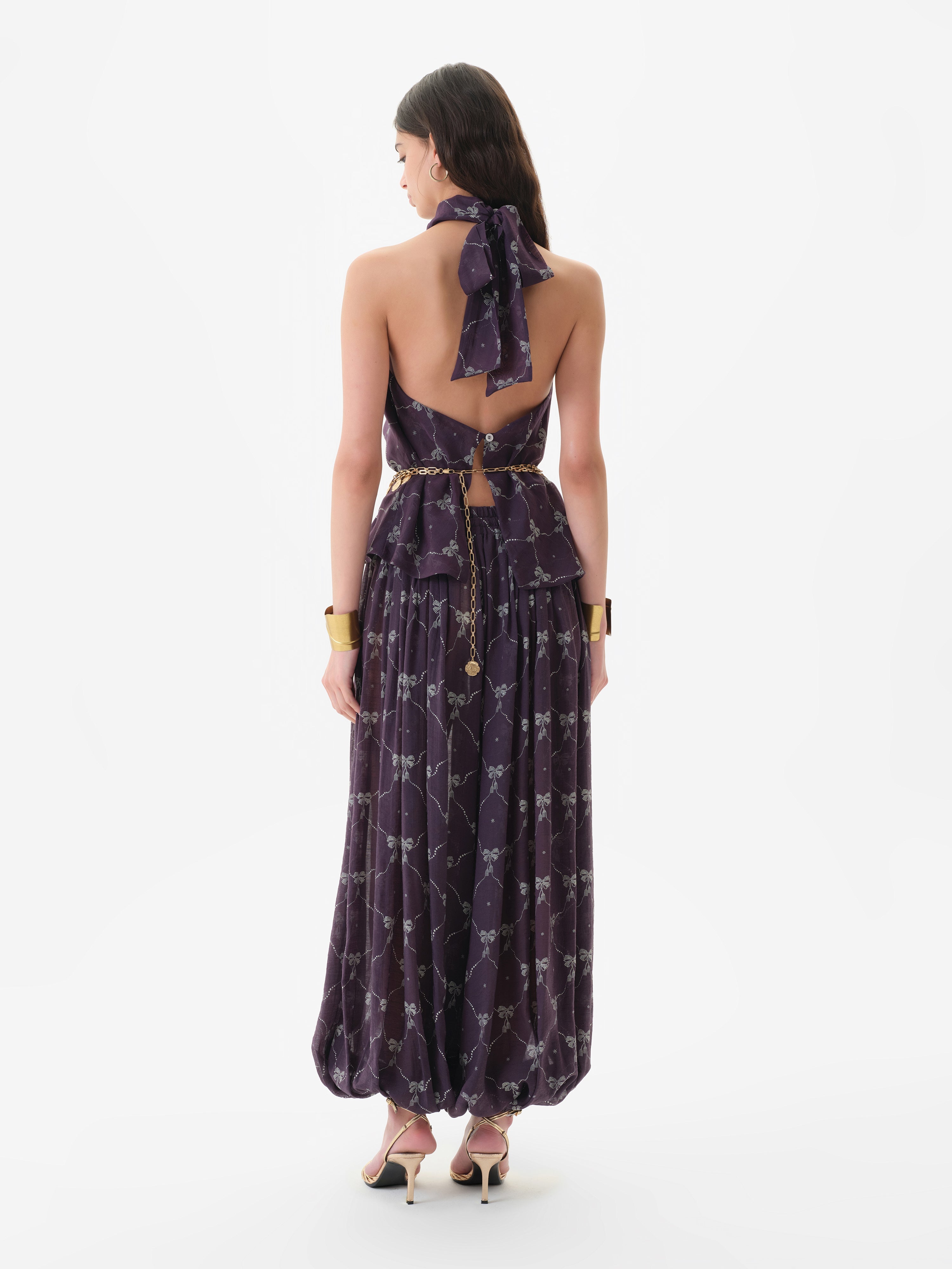 HELIA - Printed voile balloon pants