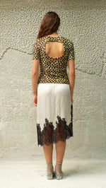 IDYL - Velvet devoré open-back top